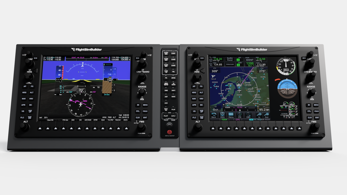 FlightSimBuilder TNxi 8X Desktop Trainer — 8-in-1 Touchscreen Avionics for G1000Nxi, G600TXi, G3X & GTN