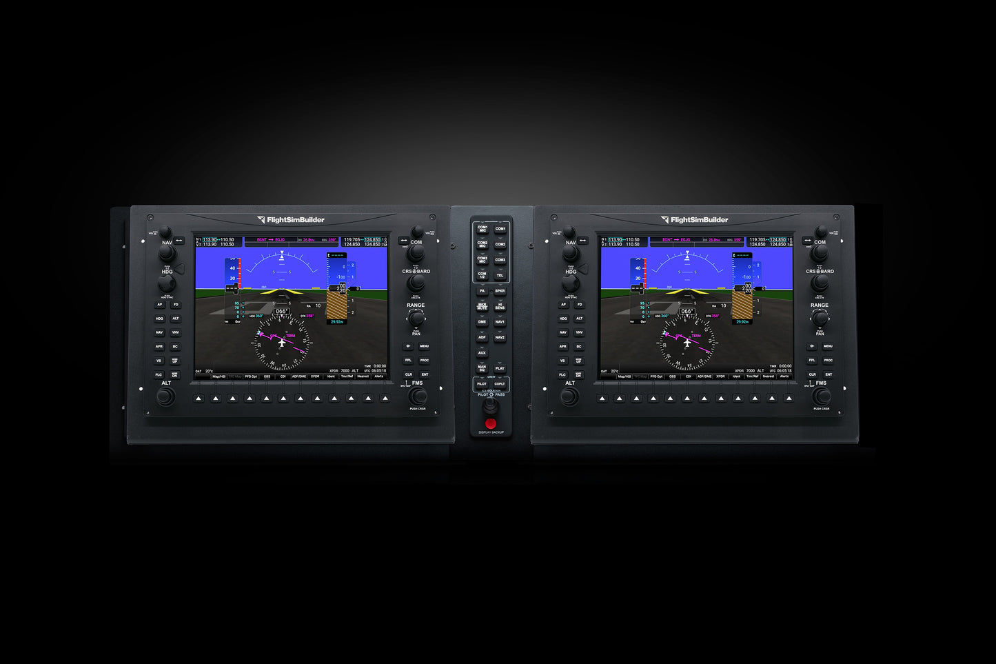 FlightSimBuilder G1000 suite with Metal Stands