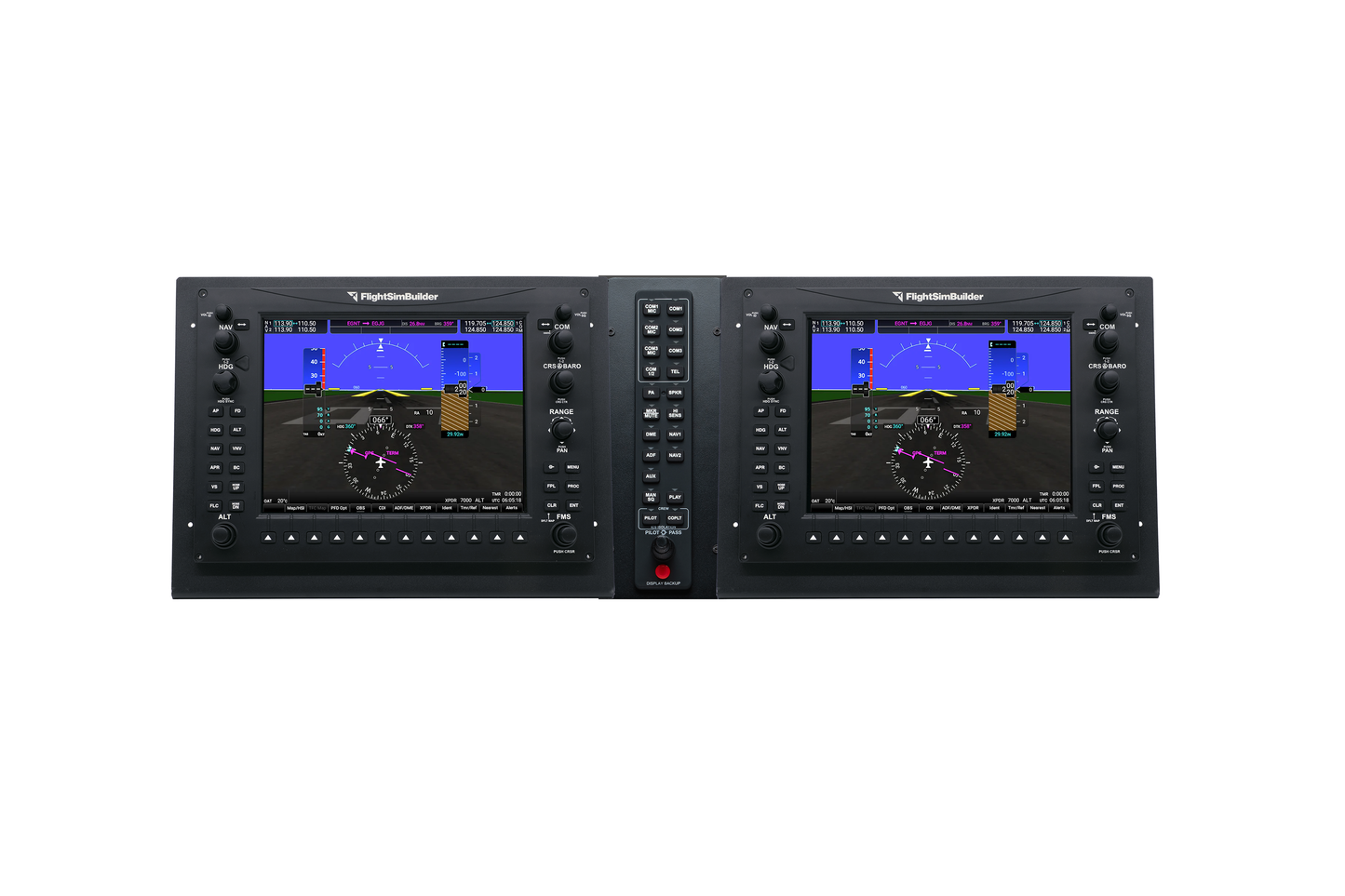 FlightSimBuilder G1000 suite with Metal Stands