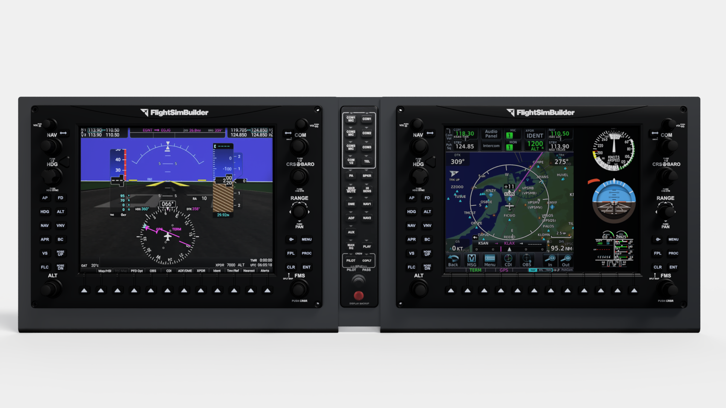 FlightSimBuilder TNxi 8X Desktop Trainer — 8-in-1 Touchscreen Avionics for G1000Nxi, G600TXi, G3X & GTN