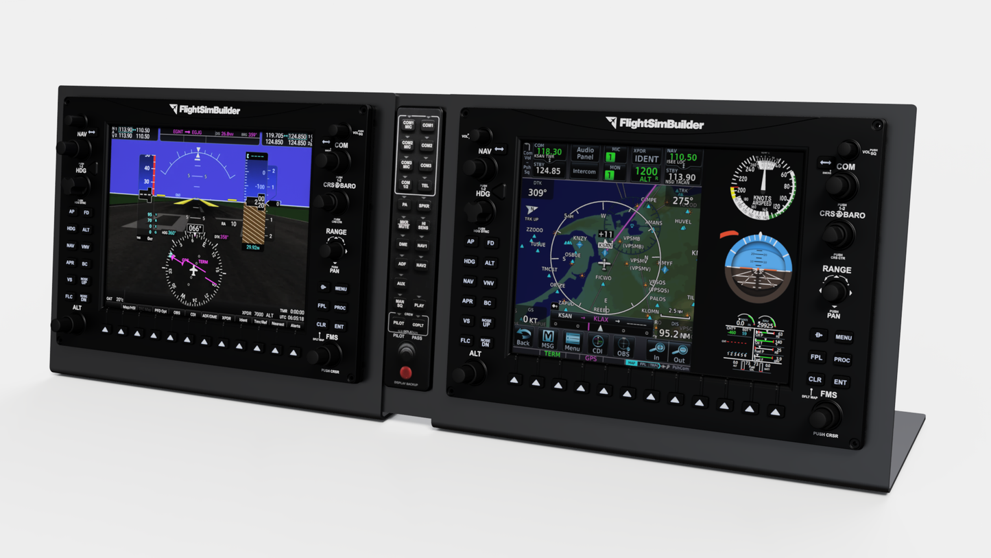FlightSimBuilder TNxi 8X Desktop Trainer — 8-in-1 Touchscreen Avionics for G1000Nxi, G600TXi, G3X & GTN