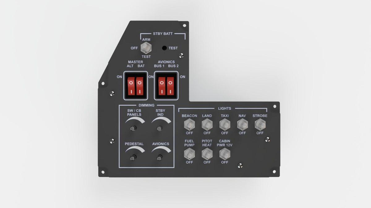 Cessna 172 Switch Panel for Flight Simulator – FlightSimBuilder