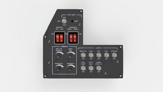 Cessna 172 Switch Panel for Flight Simulator