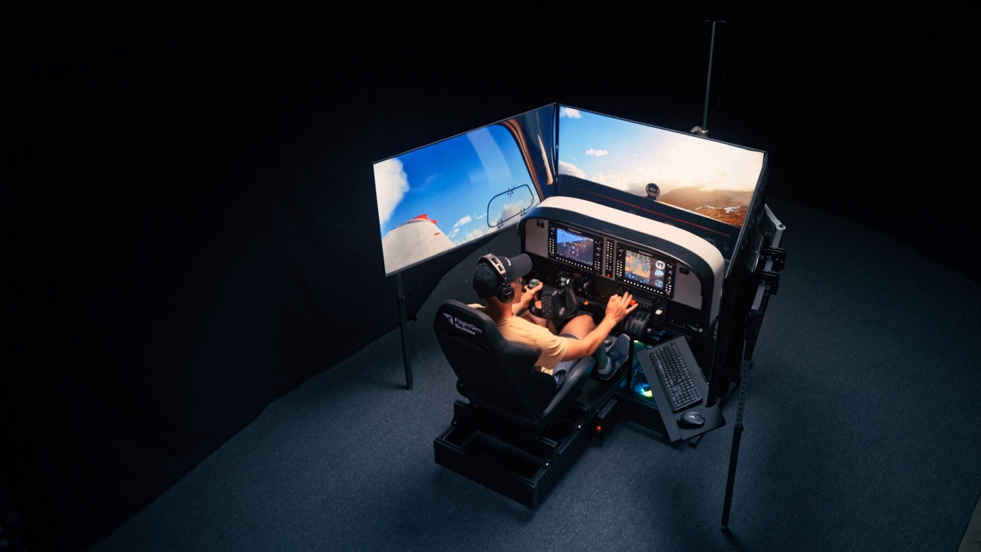 The whole cockpit