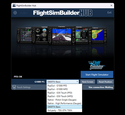 FlightSimBuilder G1000 TNxi Multi Profile