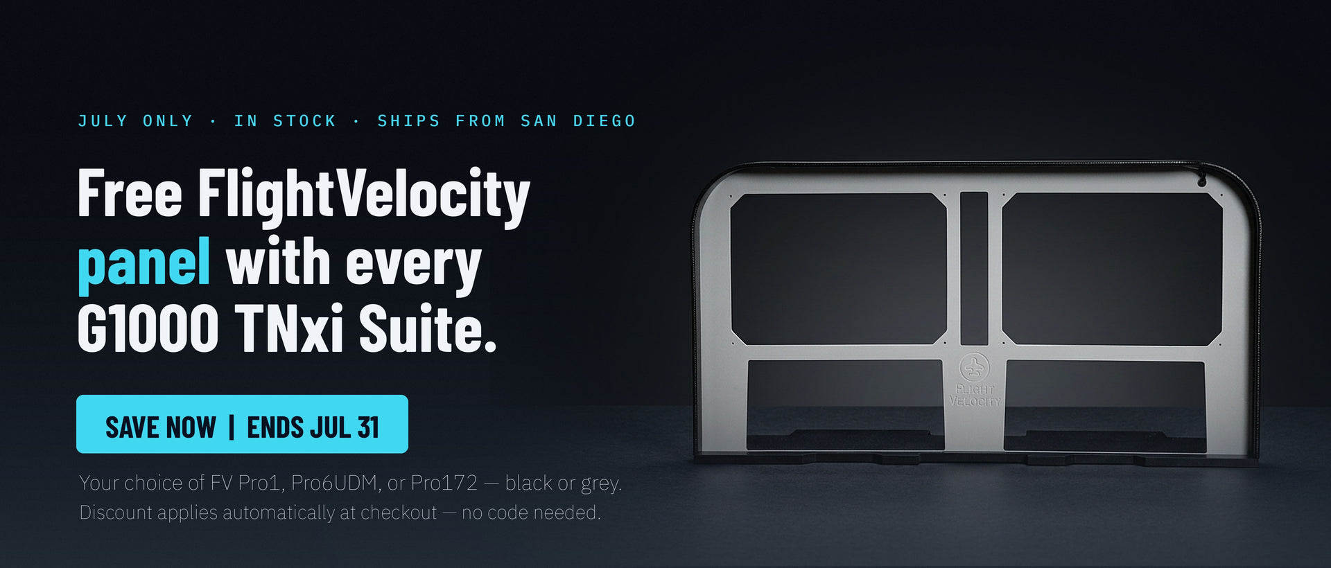 Free FlightVelocity panel with every G1000 TNxi Suite - July only