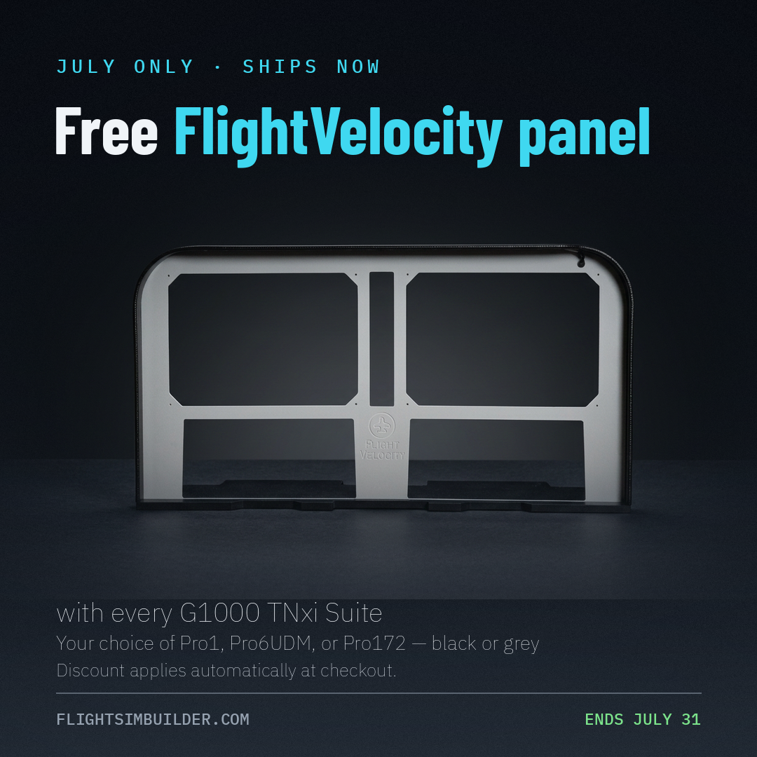 Free FlightVelocity panel with every G1000 TNxi Suite - July only